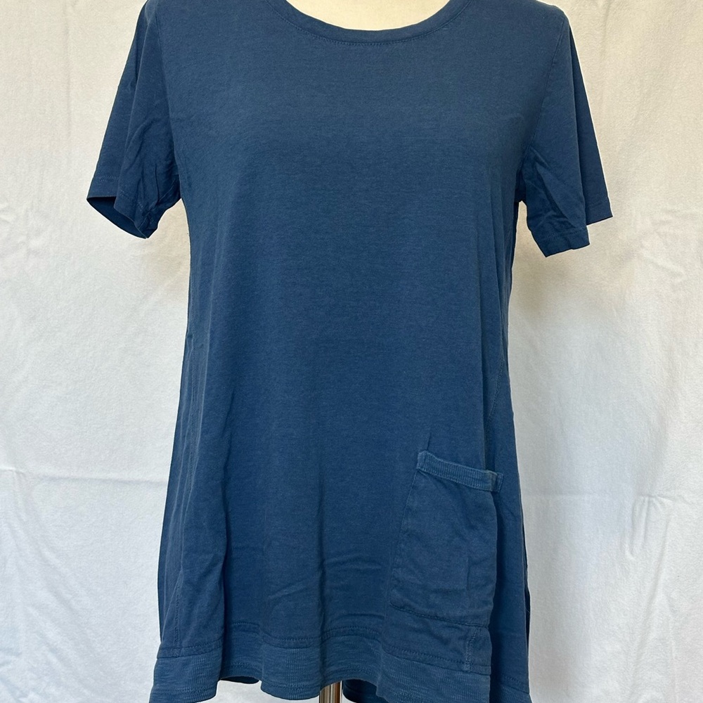 LOGO by Lori Goldstein Sun-faded cotton Short Sleeve Top